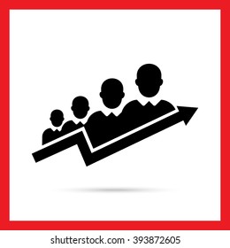 Teamwork success concept icon