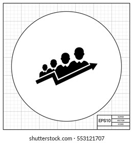 Teamwork success concept icon