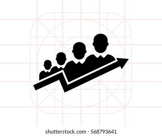 Teamwork success concept icon