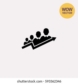Teamwork success concept icon