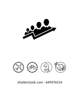 Teamwork success concept icon