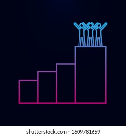 Teamwork success concept nolan icon. Simple thin line, outline vector of team work icons for ui and ux, website or mobile application