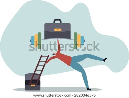 Teamwork to support for success, cooperate or collaboration to achieve strength,human life and situation.vector illustration