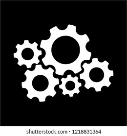 teamwork symbol with harmonic gear symbol