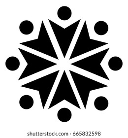 teamwork symbol silhouette icon
