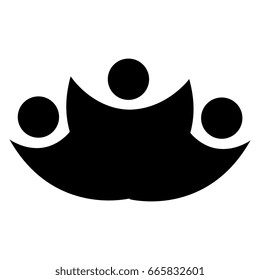 teamwork symbol silhouette icon