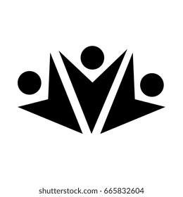 teamwork symbol silhouette icon
