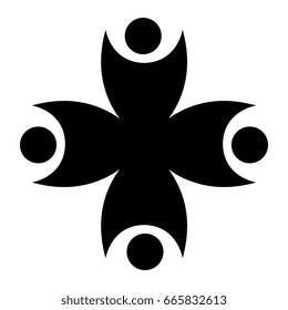 teamwork symbol silhouette icon