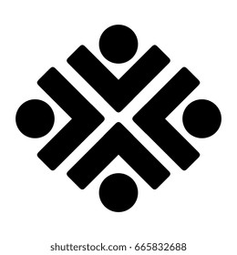 teamwork symbol silhouette icon