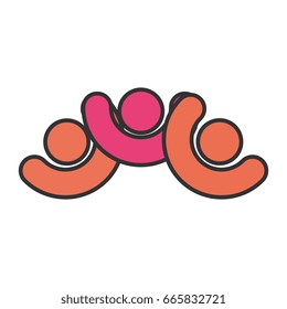 teamwork symbol silhouette icon