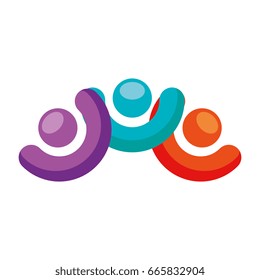 teamwork symbol silhouette icon