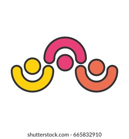 teamwork symbol silhouette icon