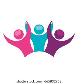 teamwork symbol silhouette icon