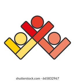 teamwork symbol silhouette icon