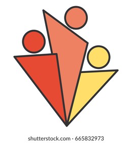 teamwork symbol silhouette icon