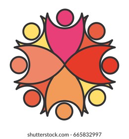 teamwork symbol silhouette icon