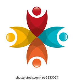 teamwork symbol silhouette icon