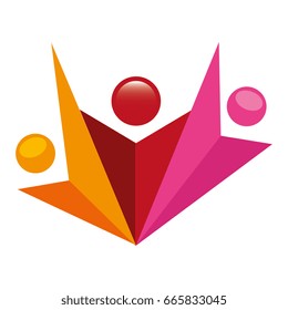 teamwork symbol silhouette icon
