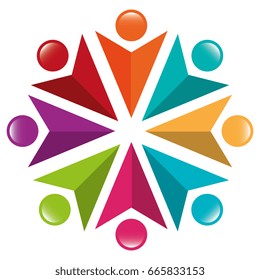 teamwork symbol silhouette icon
