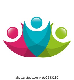 teamwork symbol silhouette icon