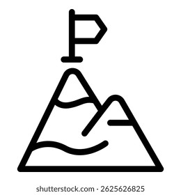Vector de contorno de icono de objetivo de trabajo en equipo. Equipo Corporativa. Tecnología de oficina