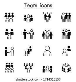 Teamwork, Team, People Icons Set Vector Illustration Graphic Design