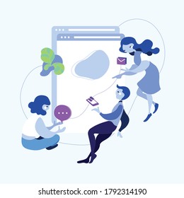 Teamwork and teammates, working through technology platform, using mobile application