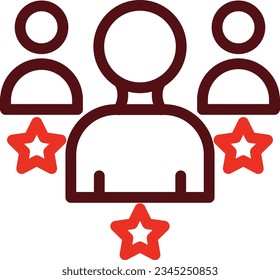 Trabajo En Equipo Línea Gruesa Dos Iconos De Color Para Uso Personal Y Comercial.
