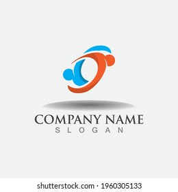 Teamwork union logo community, Partnership and people vector template