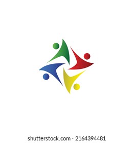 Teamwork union logo design vector