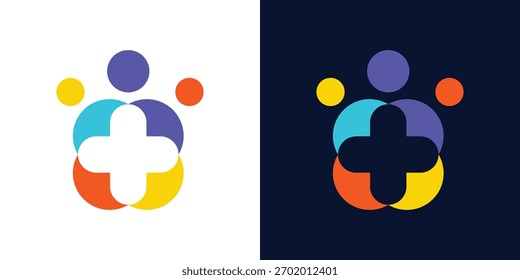 Logotipo da unidade de trabalho em equipe, um design com duplo significado que combina várias figuras humanas para simbolizar colaboração, parceria e força coletiva.