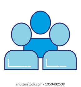 teamwork users isolated icon