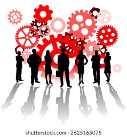 Teamwork using a red gears concept - Powered by Shutterstock - Get 15% off with code: PIKWIZARD15