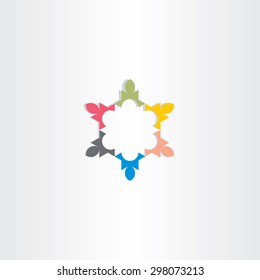 teamwork vector business icon colorful symbol design sign