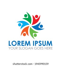 teamwork vector , community logo vector