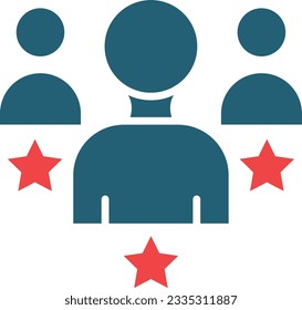Teamwork Vector Glyph Two Color Icon For Personal And Commercial Use.

