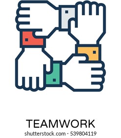 Teamwork Vector Icon 