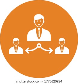 Teamwork vector icon / business partnership