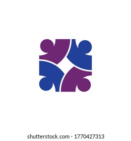 Diseño de ilustración de icono de vector de trabajo en equipo