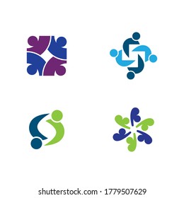 Diseño de ilustración de icono de vector de trabajo en equipo