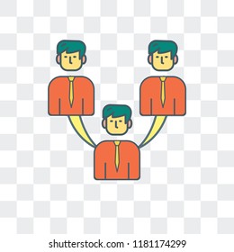Teamwork vector icon isolated on transparent background, Teamwork logo concept