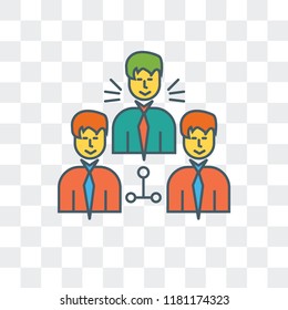 Teamwork vector icon isolated on transparent background, Teamwork logo concept