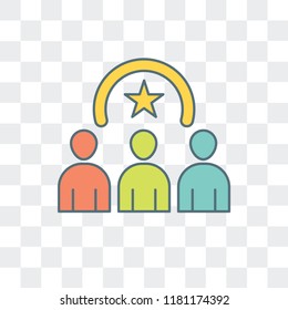 Teamwork vector icon isolated on transparent background, Teamwork logo concept