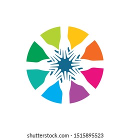 teamwork  vector icon logo  illustration design template