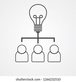 Teamwork vector icon sign symbol