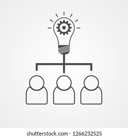 Teamwork vector icon sign symbol