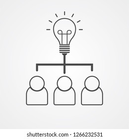 Teamwork vector icon sign symbol