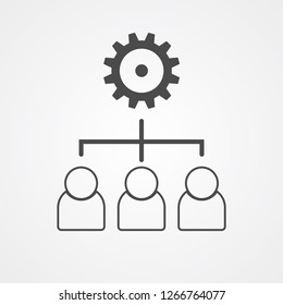 Teamwork vector icon sign symbol