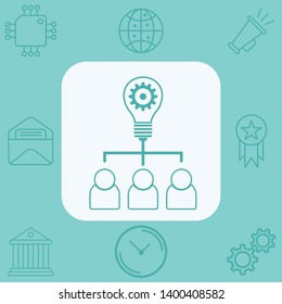 Teamwork vector icon sign symbol