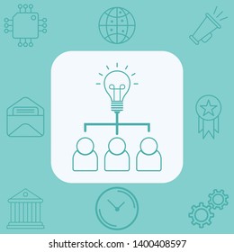 Teamwork vector icon sign symbol